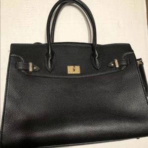 Women’s Purse Black Striped Lining Inside